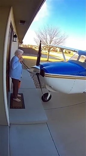 Grandma Fights Off Low-Flying Plane With Her Cane!