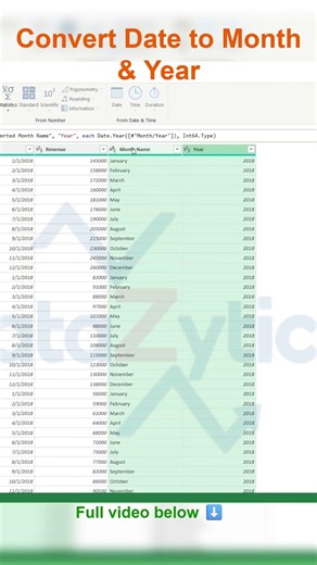 Convert Date to Month Name & Year (Power Query) - Part 1
