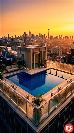 Building a Rooftop Pool Step by Step Satisfying Timelapse 🌊