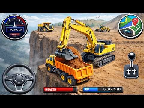 OUT OF CONTROL Construction Machines - Real Simulator Excavator with Truck 3D - Android Gameplay