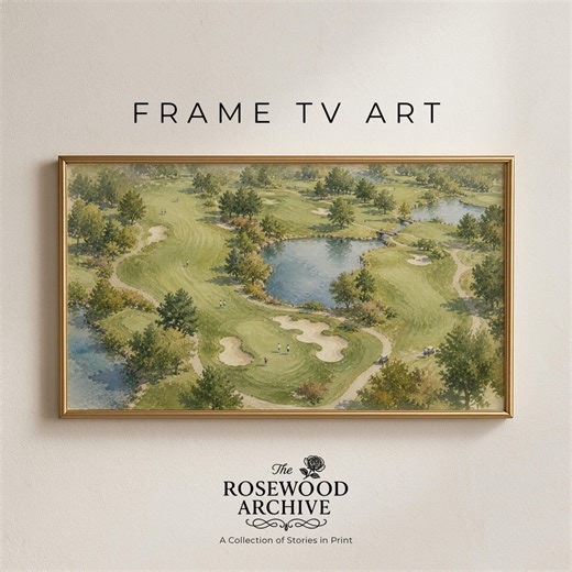 Vintage Golf Course Map Samsung Frame TV Art (digital Download) 545 - Etsy