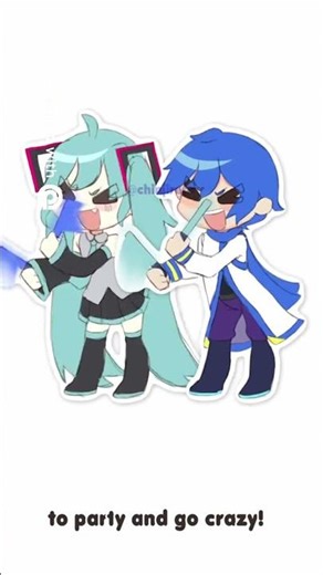 Alien KAITO x Miku Dancing to Party & Go Crazy!