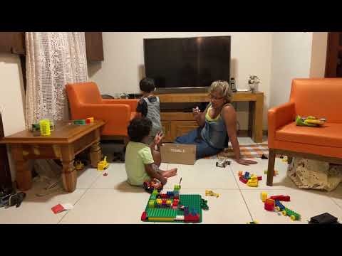 Playing Lego with Brazilian GrandMa