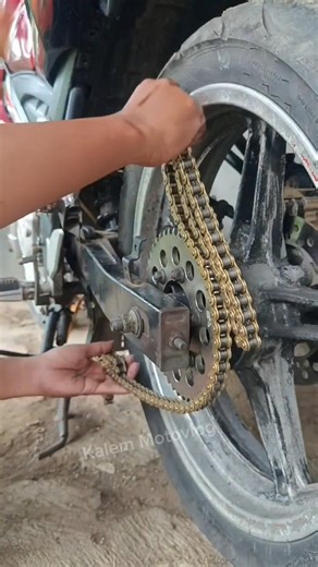 installing a motorcycle chain #chain #motorcycle