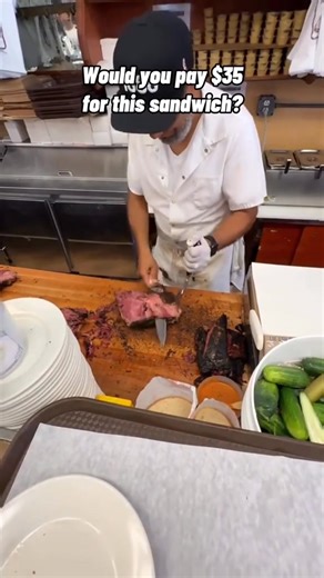 34K views · 408 reactions | Includes: pastrami, melted swiss cheese, mustard, rye sandwich!! #nycfood #nyceats #pastrami #sandwich #katzdelicatessen | Street Food 368 | Facebook