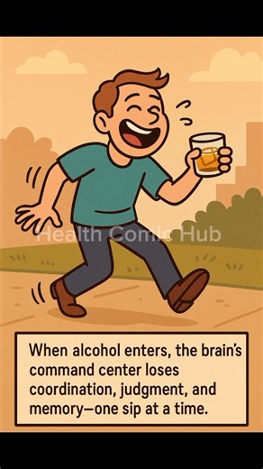 The Night the Brain Went Fuzzy 🧠💫 — What Happens to Your Brain on Alcohol!