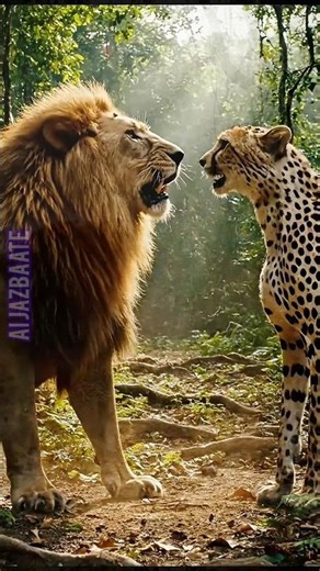 Lion vs Cheetah 🐅🐆 Fastest Jungle ! #shorts #shortsfeed #animals #wildlife