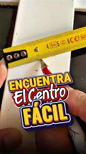 Así encuentras el centro perfecto con una cinta métrica #diy #herramientas #hack