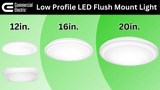 Commercial Electric 16 in. Low Profile LED Flush Mount Round Closet Light Fixture 1700 Lumens 3000K 4000K 5000K Dimmable Hallway Stairwell 564501111