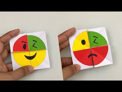 How To Make Paper Emoji Magic Card For Kids / Nursery Craft Ideas / Paper Craft Easy / KIDS crafts