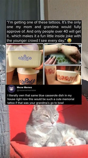 I Literally Own That Same Blue Casserole Dish In My House Right Now This Would Be Such A Cute Memor