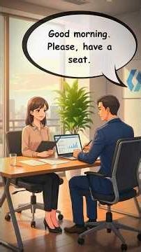 🔍 Job Interview English | Short Dialog for Beginners #learning #spoken #englishconversation