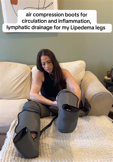 Nekteck Leg Massager for Circulation and Pain Relief Air Compression Foot Calf Thigh Massager with 2 Heat and 3 Vibration 6 Modes 3 Intensities For lipedema lymphatic drainage blood circulation inflammation