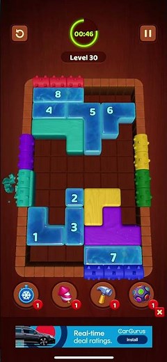 Wood Block Jam Level 30 Gameplay | Tricky Wooden Puzzle Challenge | Block Puzzle Walkthrough