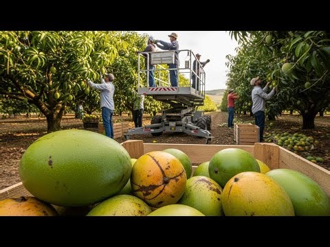 How Mango Fruit Is Harvested and Processed | Awesome Mango Juice Factory