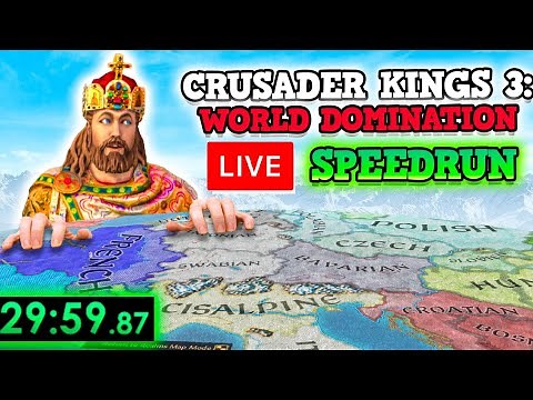 Crusader Kings 3 WORLD CONQUEST SPEEDRUN - The Spiffing Brit Live Perfectly Balanced