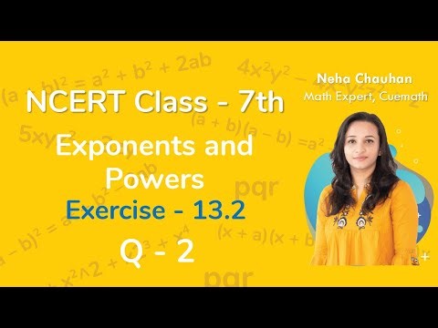 Class 7 Chapter 13 Ex 13.2 Q 2 Exponents and Powers Maths NCERT CBSE