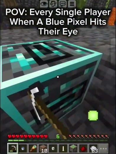 When you see a blue pixel #minecraft#gaming#memes