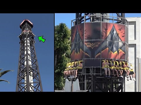 Batwing Spaceshot Ride at Movie World Gold Coast | Batman Tower Ride