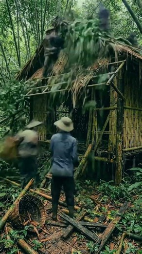 Impossible Bamboo Hut Renovation That Actually Works #diy #construction