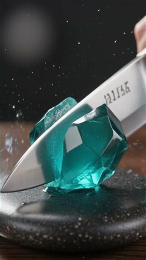 Wait until the end to see the crystal get cut open #animation #ai #asmr #cuttingasmr