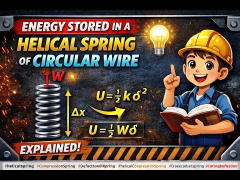 Energy Stored in Helical Spring (Circular Wire) | Formula + Derivation | Machine Design