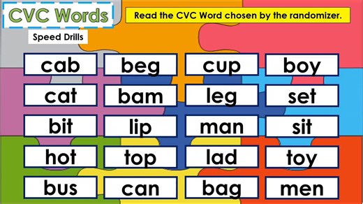 CVC Words Speed Drills Please click the link for more. https://www.youtube.com/watch?v=wIH8CZ2XHpQ&t=15s https://www.youtube.com/watch?v=wIH8CZ2XHpQ&t=15s | Sir Michael