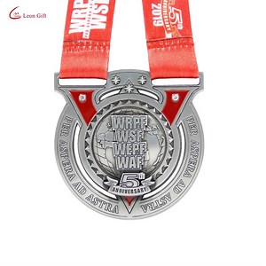 [Hot Item] Custom Boxing San Benito Gymnastics Cheap Award Soccer Trophies and Medals Football Sport Metal Engraving Machine Ribbon Medals