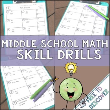 Middle School Math Intervention | 6th 7th 8th Grade with Skill Log & Tracking