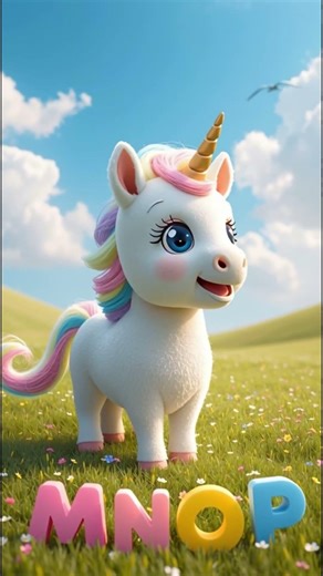 Unicorn singing A B C D🌈🎶🎉