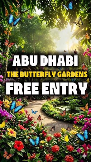 Free Butterfly Garden entry with aquarium ticket #abudhabi #butterflygarden #nationalaquarium #short