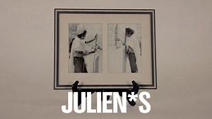 A rare and intimate glimpse into the spiritual life of Leonard Cohen! ✨ On February 28th, we're auctioning a truly extraordinary piece of Cohen history: a framed set of two vintage black and white photographs depicting the legendary musician laying Tefillin at the Western Wall in Jerusalem, circa 1973, during the Yom Kippur War. These aren't just any photos; they offer a profound look at Cohen's connection to Judaism, a facet of his life often less discussed than his exploration of Buddhism. Com