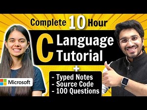 C Language Tutorial For Beginners(With notes & Practice Question) By Apna Collage