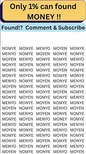 Only 1% Find “MONEY” in This Impossible Quiz!