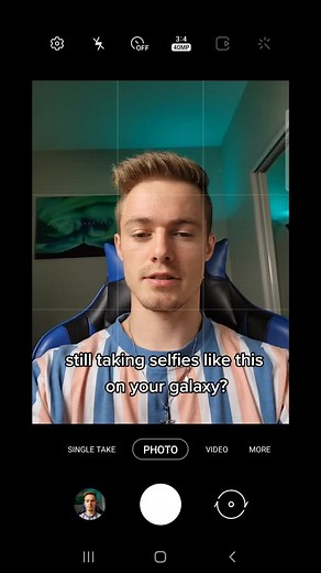 Selfie tip #phonehacks #photography #samsung #phonephoto #photomagic #galaxys21 #galaxy #hacks #tricks #tips #camera #fyp #viral #blowthisup