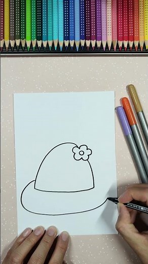 👒 Easy holiday hat drawing 👒 | Painting with Evi | German