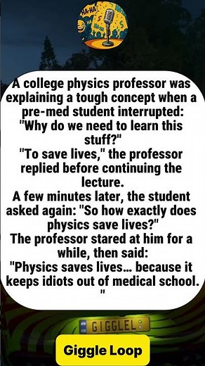 Physics Class – How Science Really Saves Lives#funny #joke #humor