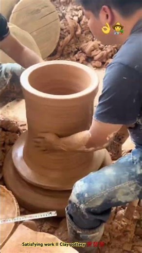 Training making clay pottery process