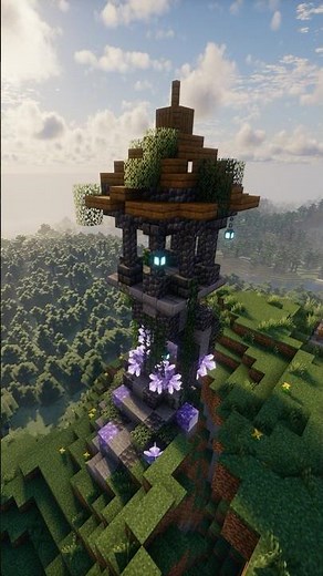 Build Part 15 🏰 Amethys Wizard Tower Minecraft #amethyst #asmr #minecraftbuilding #minecraftcastle