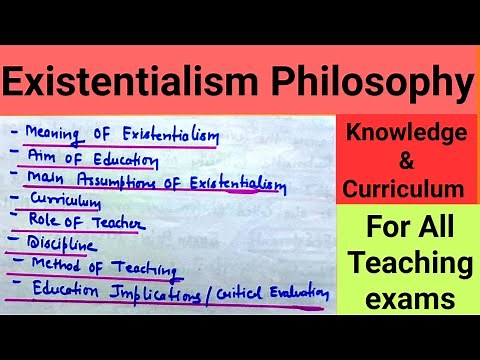 Existentialism Philosophy/Knowledge & Curriculum /for all Teaching exams