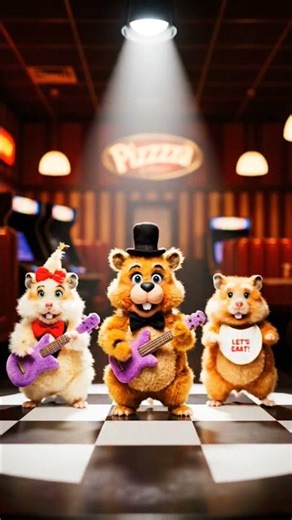 Hammy vs Five Nights Animatronics #fnaf #viral #hamster