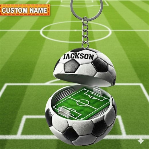 Personalized Soccer Keychain, Custom Name and Number Player Gift, Soccer Team Keepsake, Football Lover Keyring, Coach Appreciation Gift - Etsy