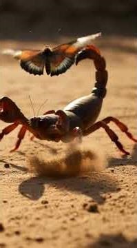 micro world war ||Butterfly vs Scorpion || Slow Motion Battle