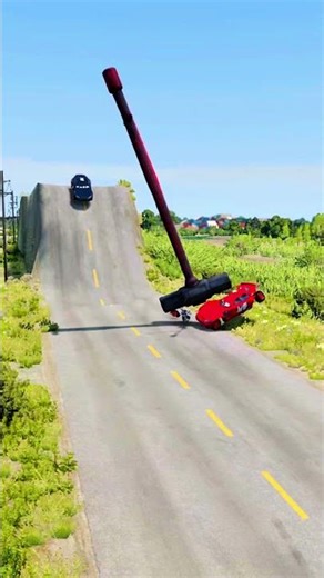 The Lightning McQueen vs Giant Hammer Test | BeamNG.Drive 🔨🚗