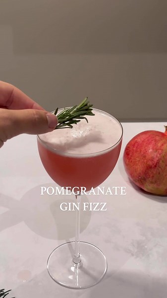 Delicious Pomegranate Gin Fizz Cocktail Recipe