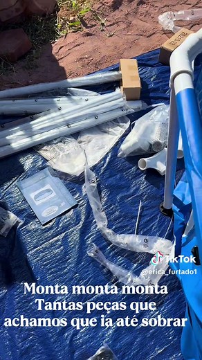 Parte 2 da minha Piscina de plástico🥵🥵 #piscina #piscinadeplastico #piscinaemcasa #intex #calor #verao #iuna