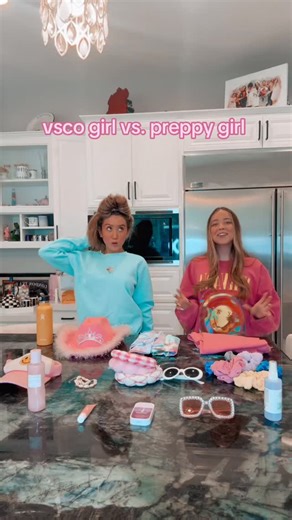 Ayiah Soufi on Instagram: "vsco girl vs. preppy girl 💗🤍 #funny #hilarious #vscogirl #vscogirls #blowup #preppy #preppygirl #preppyvideo #vscovspreppy #whodoyouprefer #fypシ #foryoupage #fyp #preppymom"