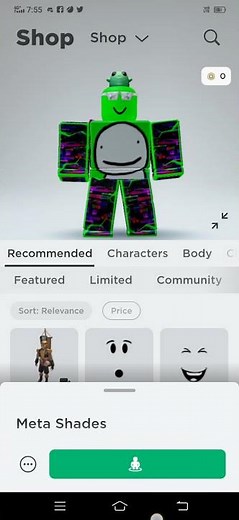 I got meta shades in roblox