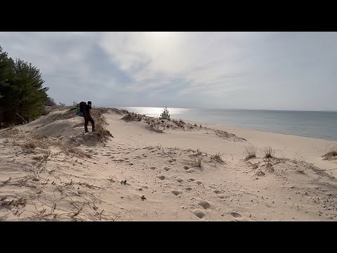 Solo WILDERNESS Tent Camping | ALONE next to SAND DUNES of Lake Michigan | Carbinox Spacecrafter