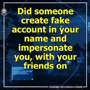 25K views · 1.4K reactions | Did someone create fake account in your name and impersonate you, with your friends on Facebook? Follow these mentioned steps to report the fake profile. #keralapolice | Kerala Police | Facebook